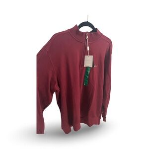 Vintage Greg Norman Men's Pullover Maroon Half-Zip Sweater